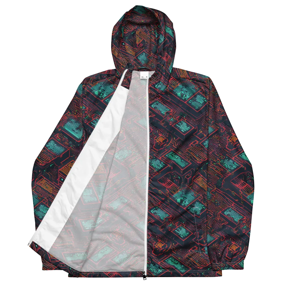 Midnight Motherboard on Men's Windbreaker — Front