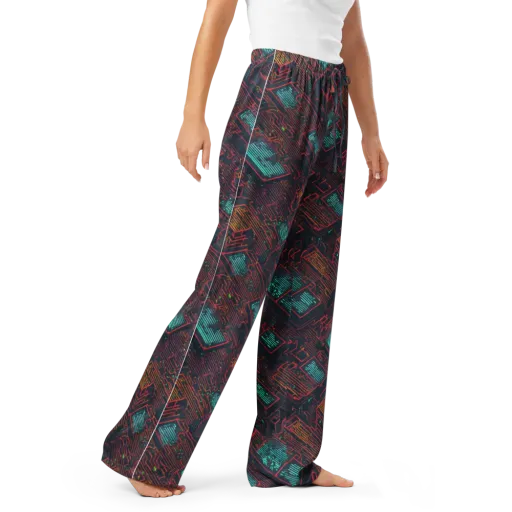 Midnight Motherboard on a Women's Pajama Pants