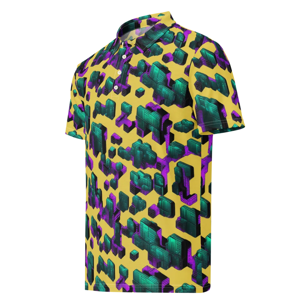 Electric Baggage on Men's Slim Fit Polo Shirt — Left Front