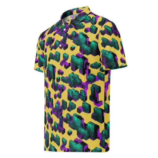 Electric Baggage on a Men's Slim Fit Polo Shirt