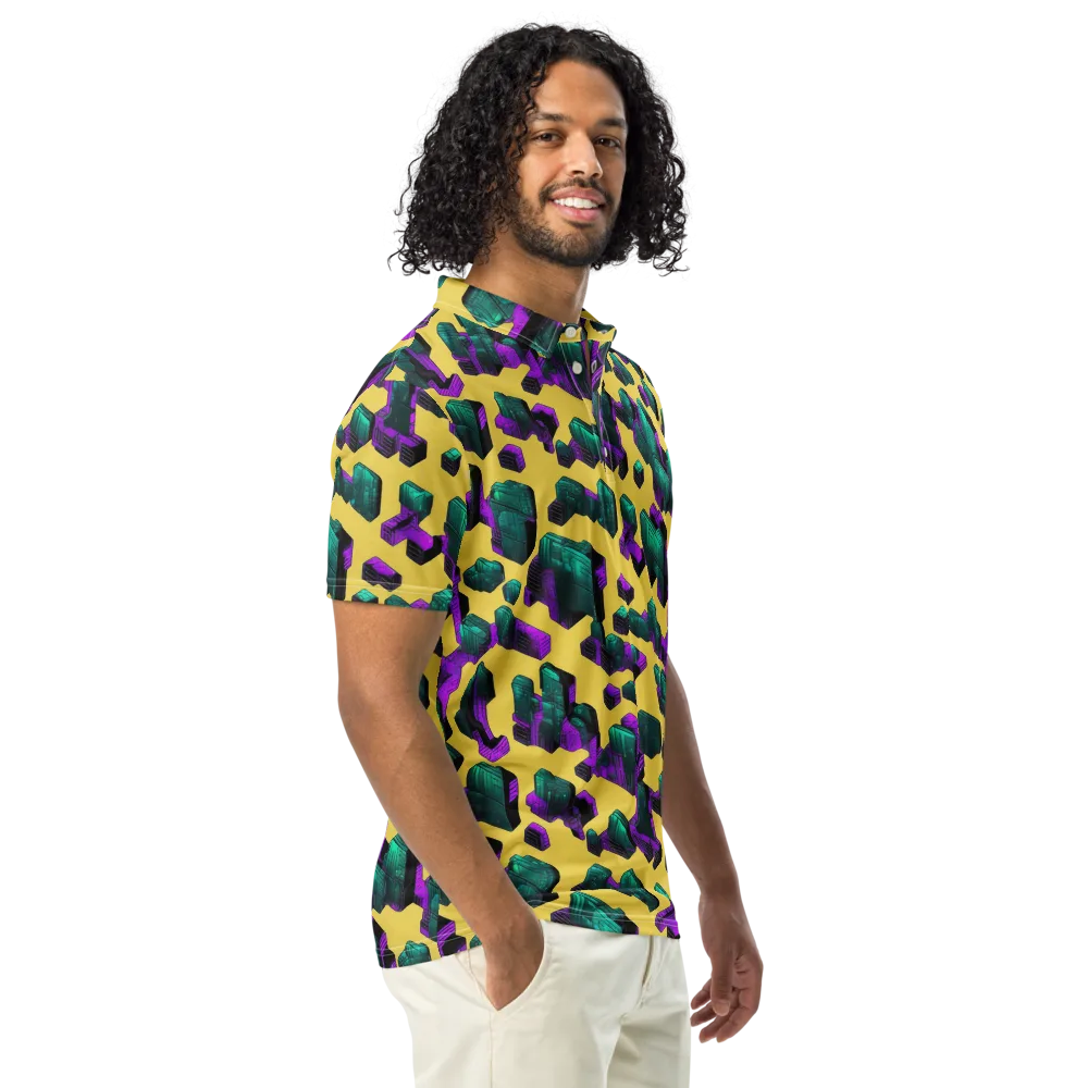 Electric Baggage on Men's Slim Fit Polo Shirt — Right Front