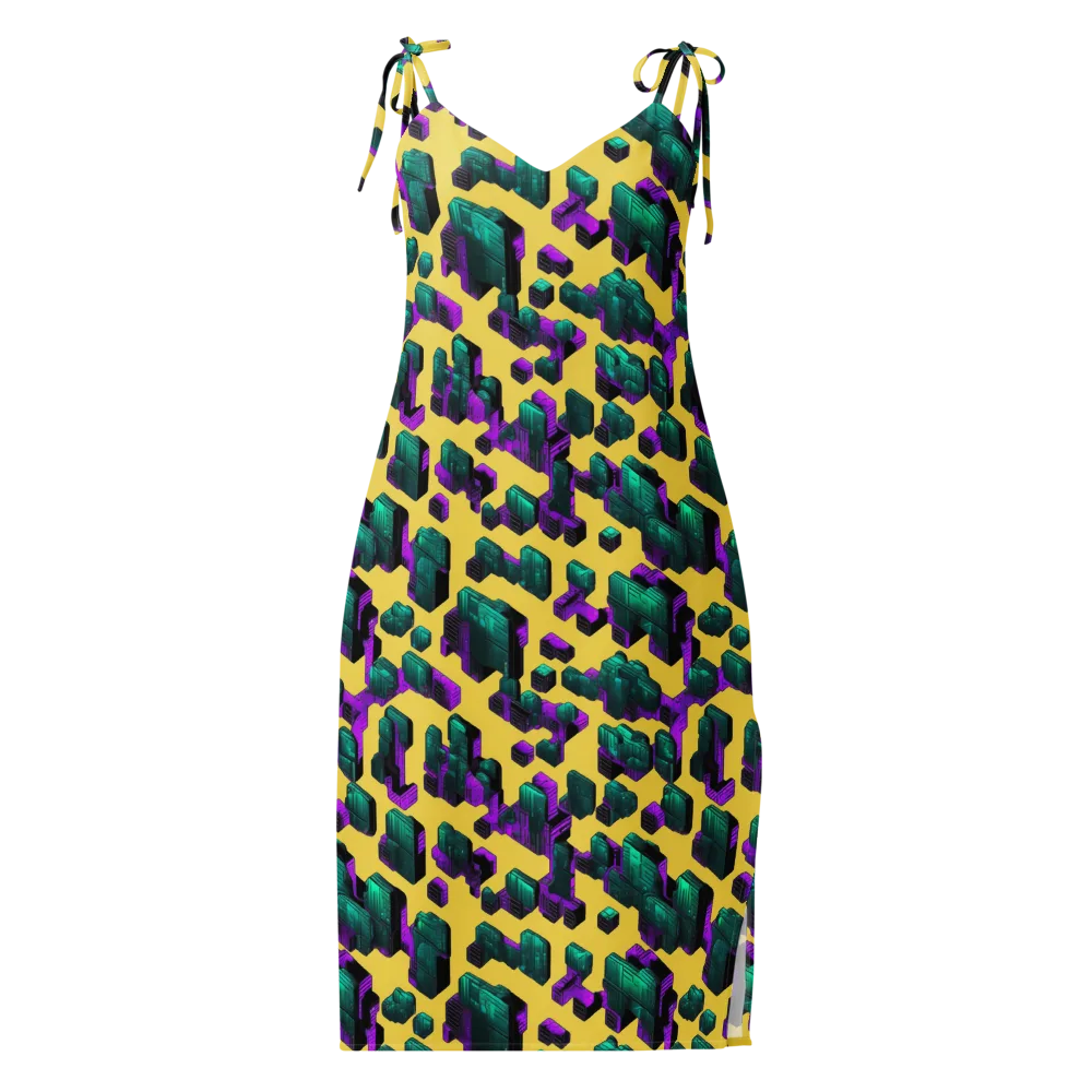 Electric Baggage on Slip Dress — Front