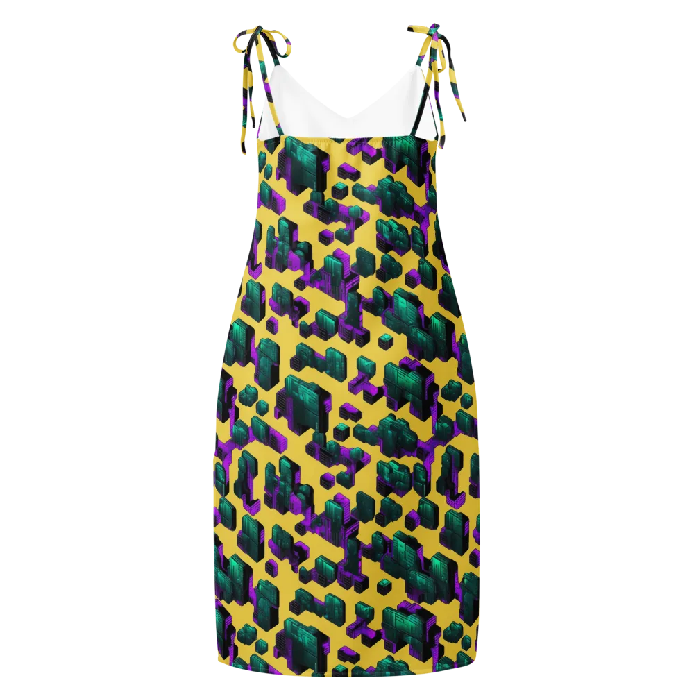 Electric Baggage on Slip Dress — Back