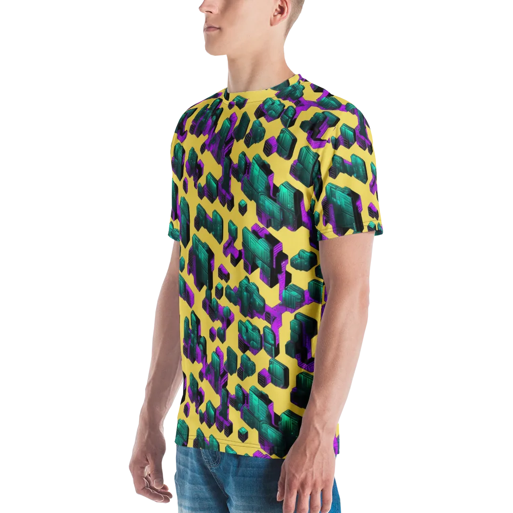 Electric Baggage on Men's Crew Neck T-Shirt — Left