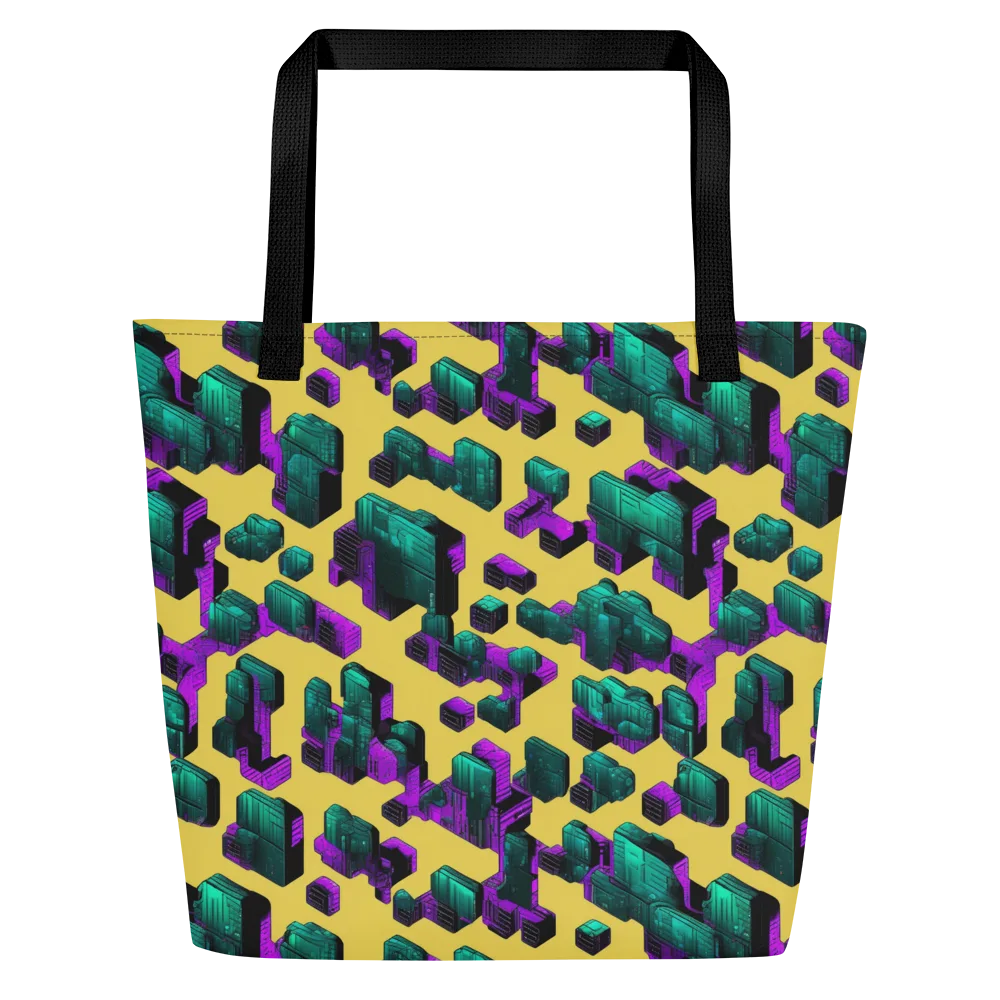Electric Baggage on Large Tote Bag W/ Pocket — Front