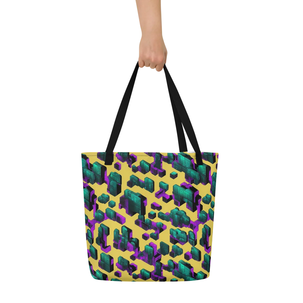 Electric Baggage on Large Tote Bag W/ Pocket — Front