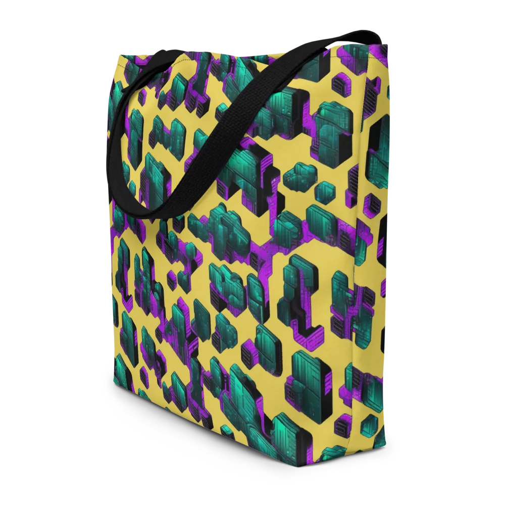 Electric Baggage on Large Tote Bag W/ Pocket — Front