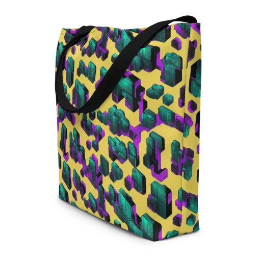 Electric Baggage on a Large Tote Bag W/ Pocket