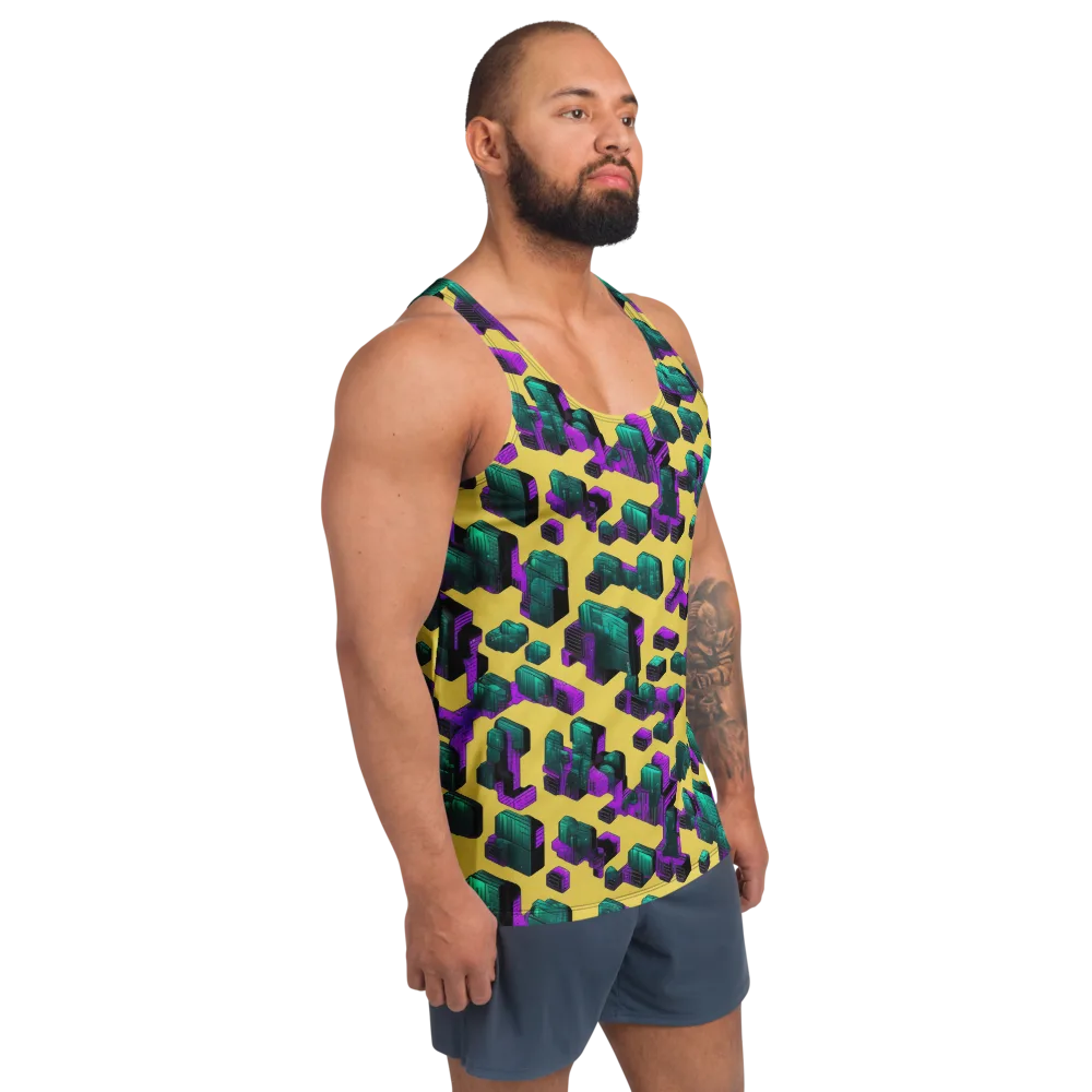 Electric Baggage on Men's Tank Top — Right Front