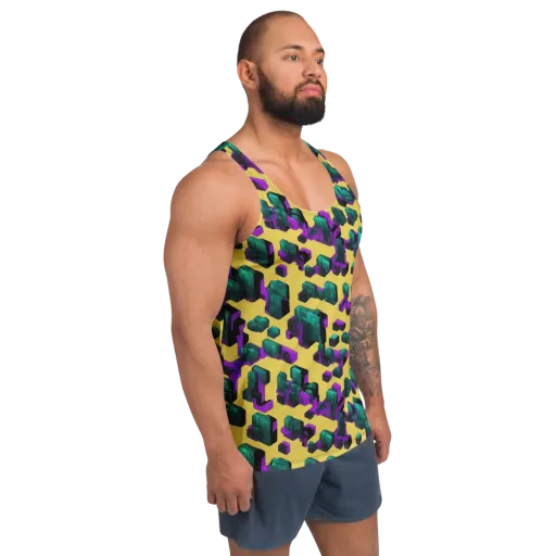 Electric Baggage on a Men's Tank Top