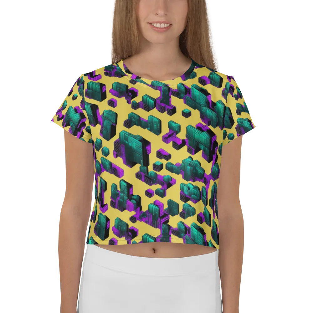 Electric Baggage on Crop Tee — Front