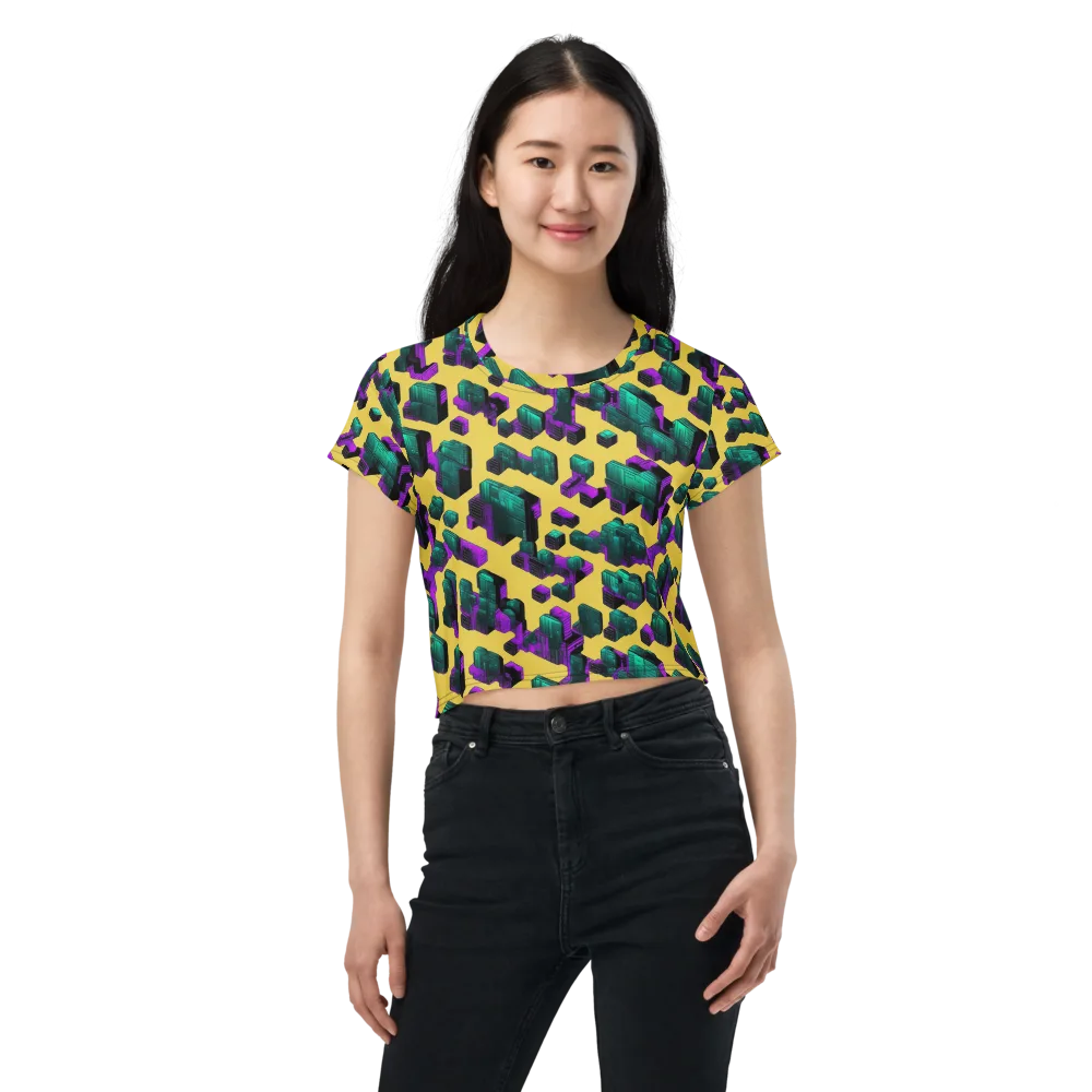 Electric Baggage on Crop Tee — Front
