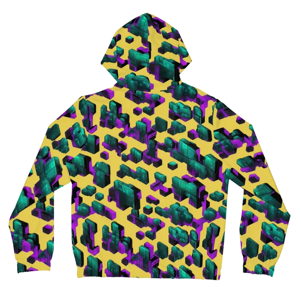 Electric Baggage on Women's Full-Zip Hoodie — Back