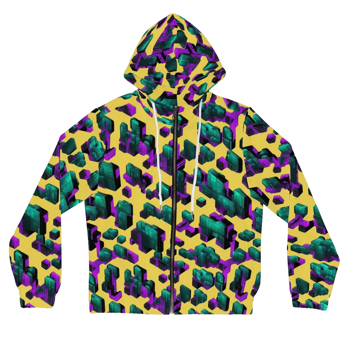 Electric Baggage on Women's Full-Zip Hoodie — Front