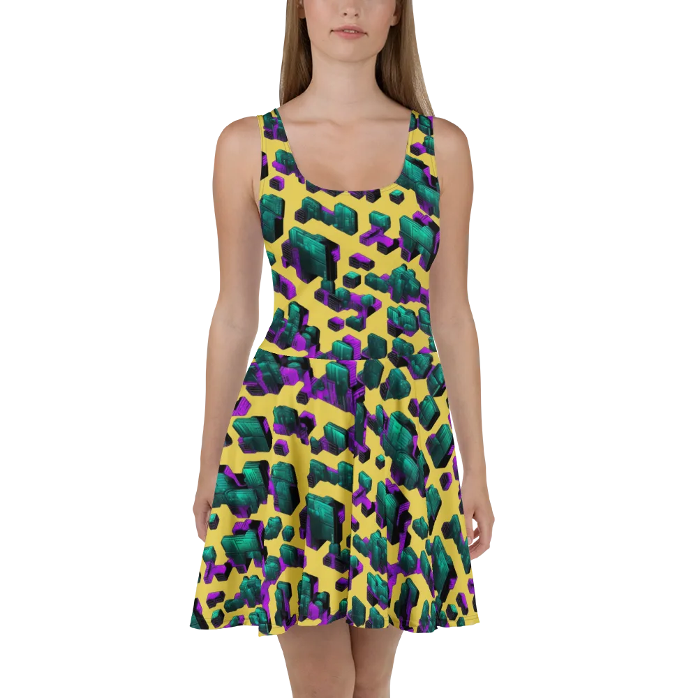 Electric Baggage on Skater Dress — Front