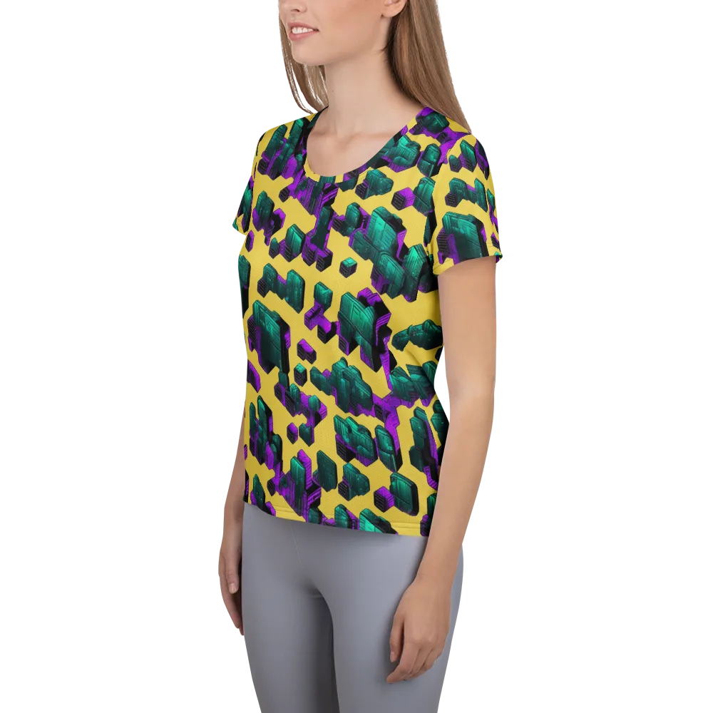 Electric Baggage on Women's Athletic T-Shirt — Left