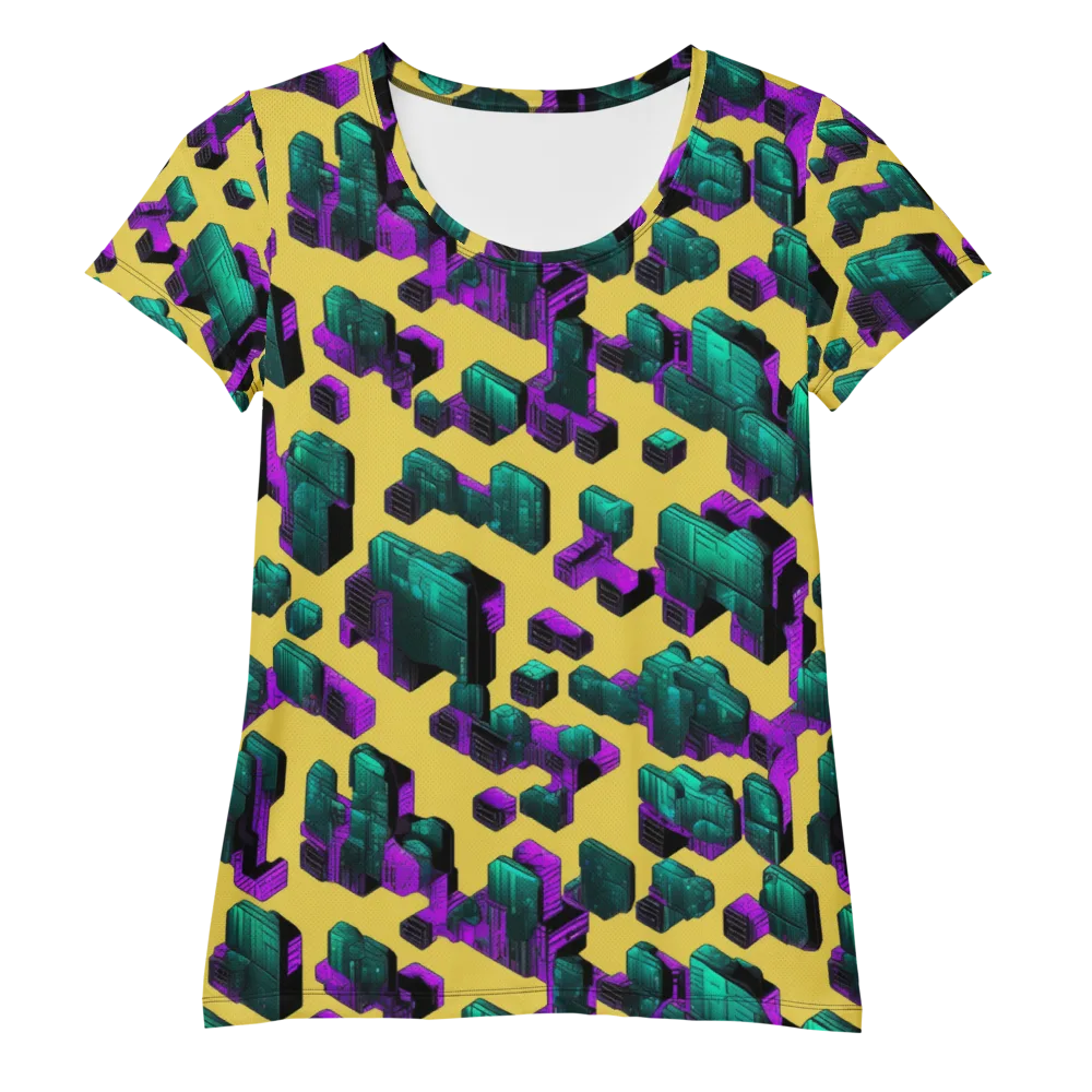 Electric Baggage on Women's Athletic T-Shirt — Front