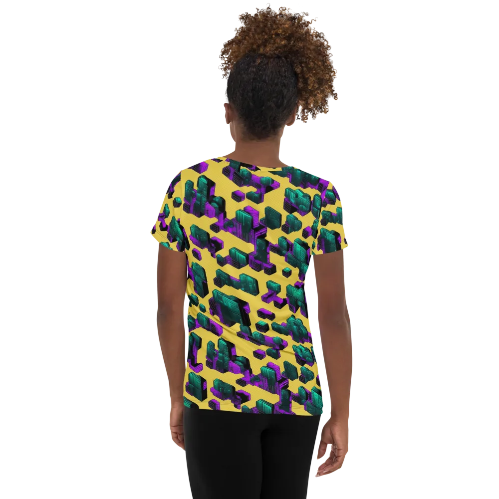 Electric Baggage on Women's Athletic T-Shirt — Back