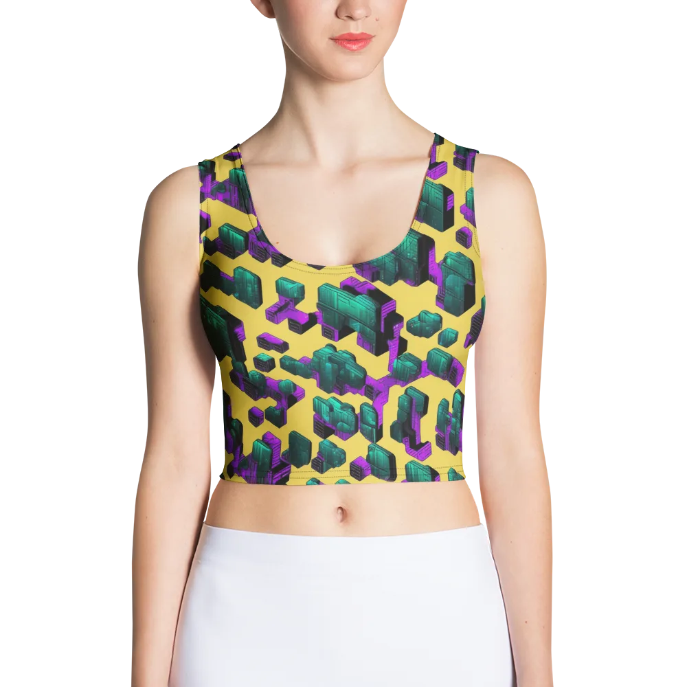 Electric Baggage on Crop Top — Front