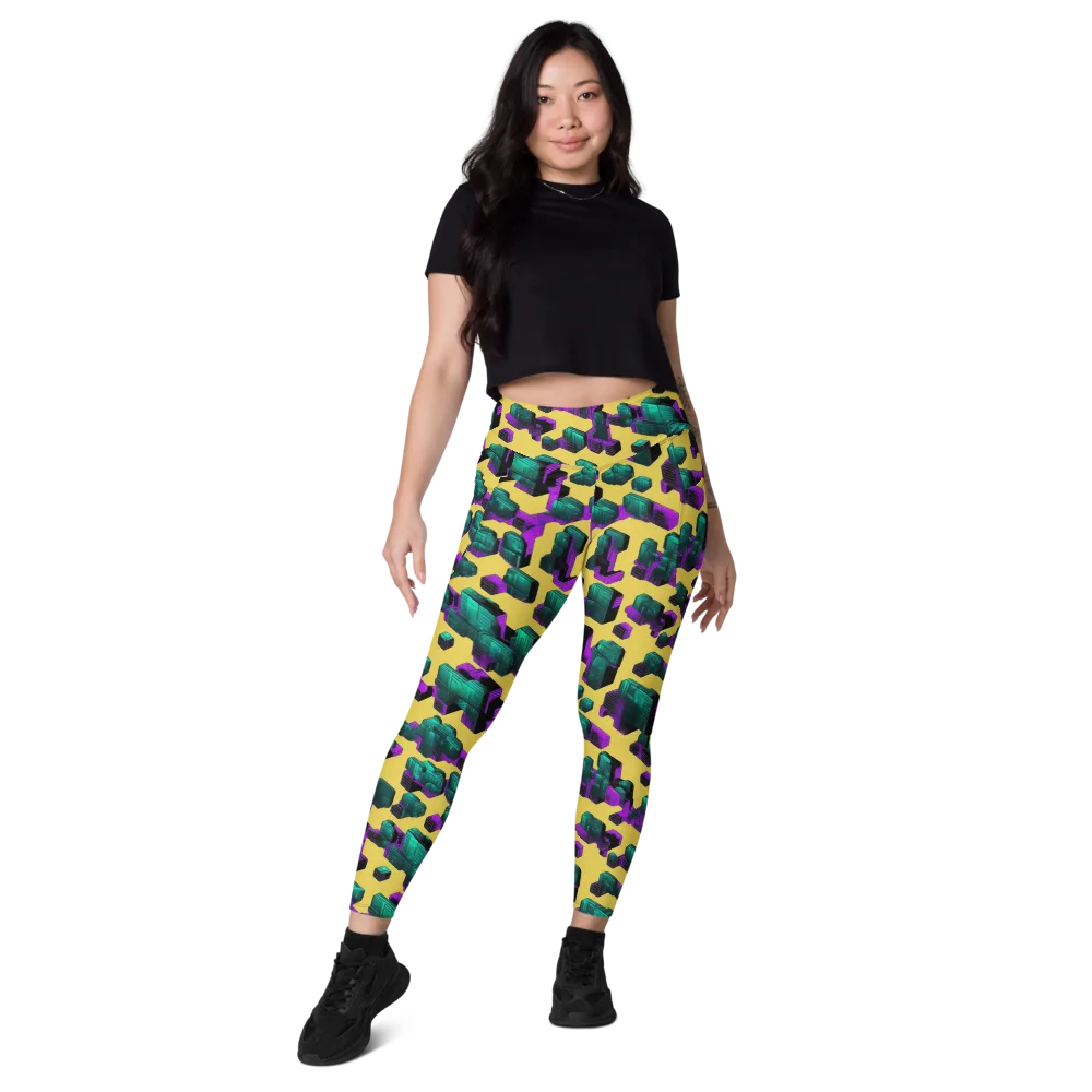 Electric Baggage on Leggings with Pockets — Front