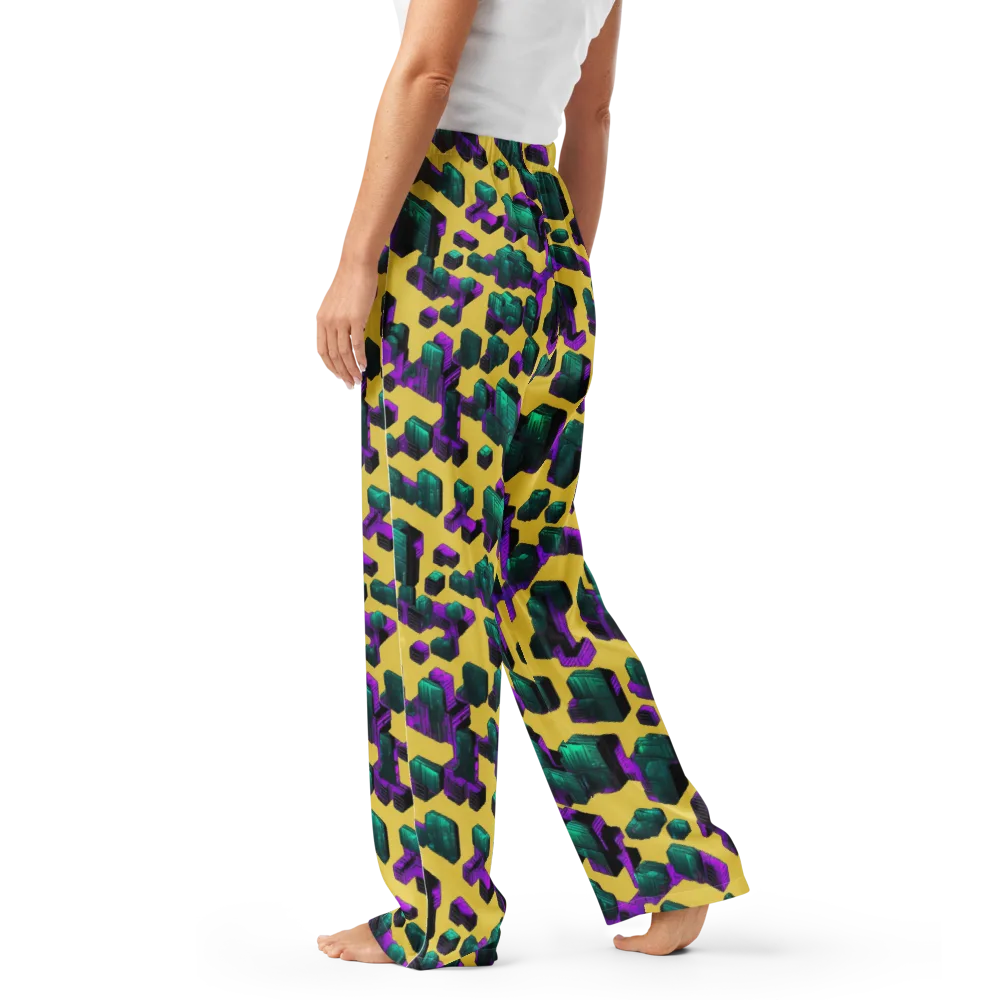 Electric Baggage on Women's Pajama Pants — Left