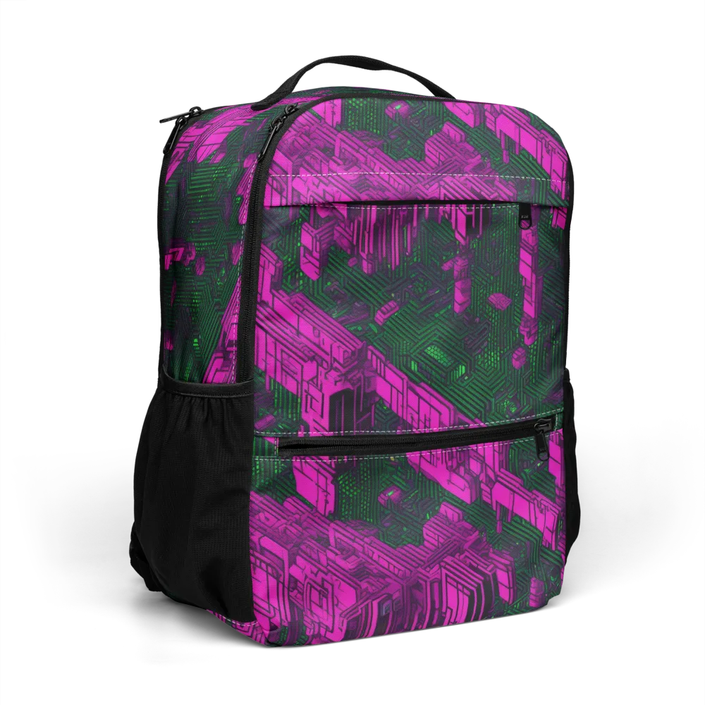 Magenta Gridfall on Utility Backpack — Right Front