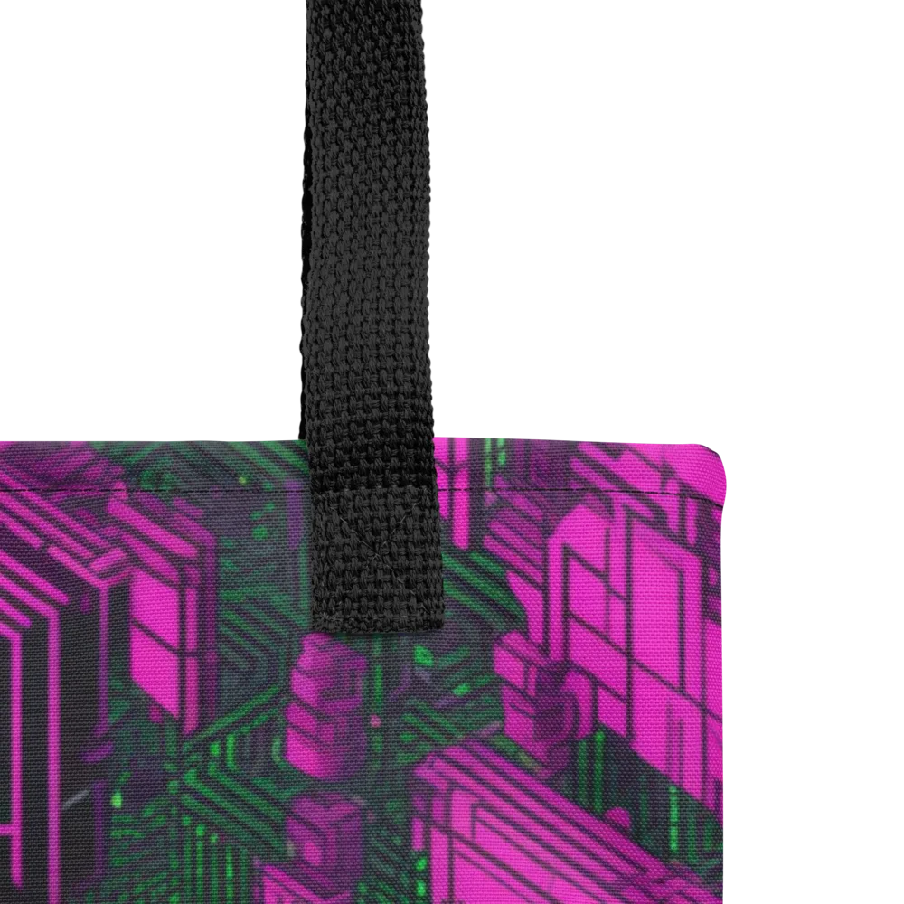 Magenta Gridfall on Tote Bag — Product details