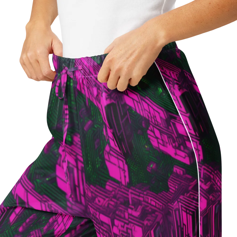 Magenta Gridfall on Women's Pajama Pants — Product details