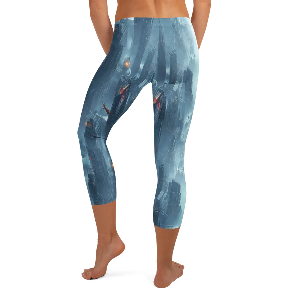 Neon Frostline on Capri Leggings — Back