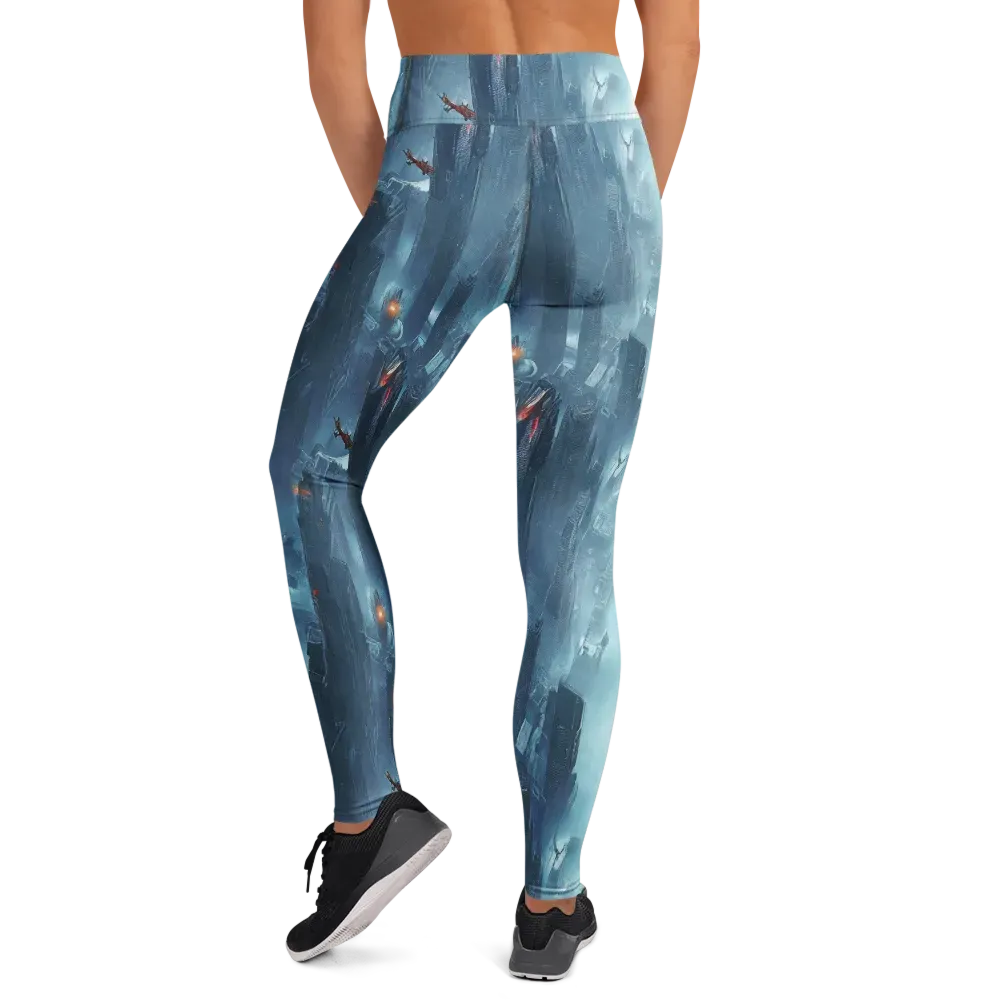 Neon Frostline on Yoga Leggings — Back