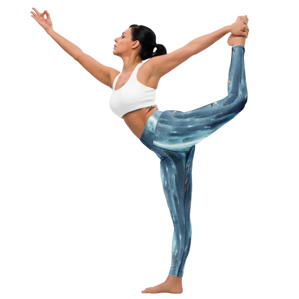 Neon Frostline on Yoga Leggings — Left