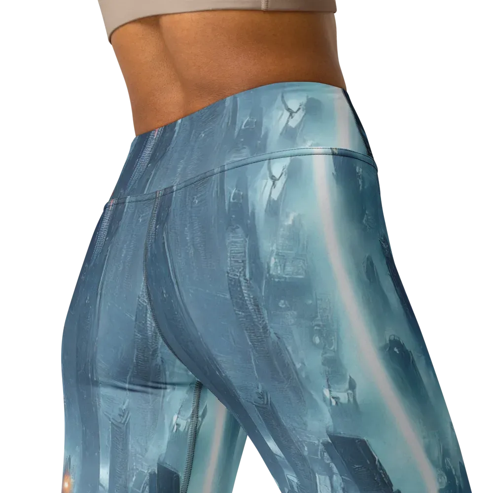 Neon Frostline on Yoga Leggings — Back