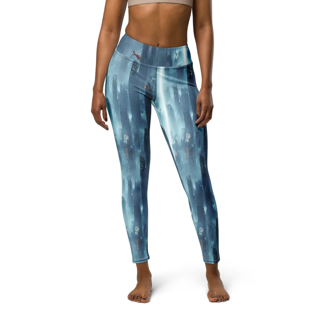 Neon Frostline on Yoga Leggings — Front