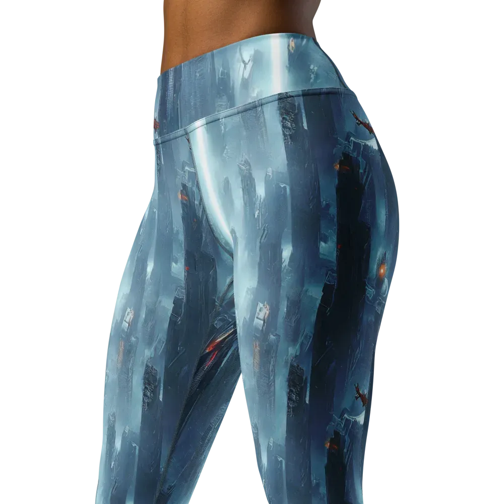 Neon Frostline on Yoga Leggings — Left Front