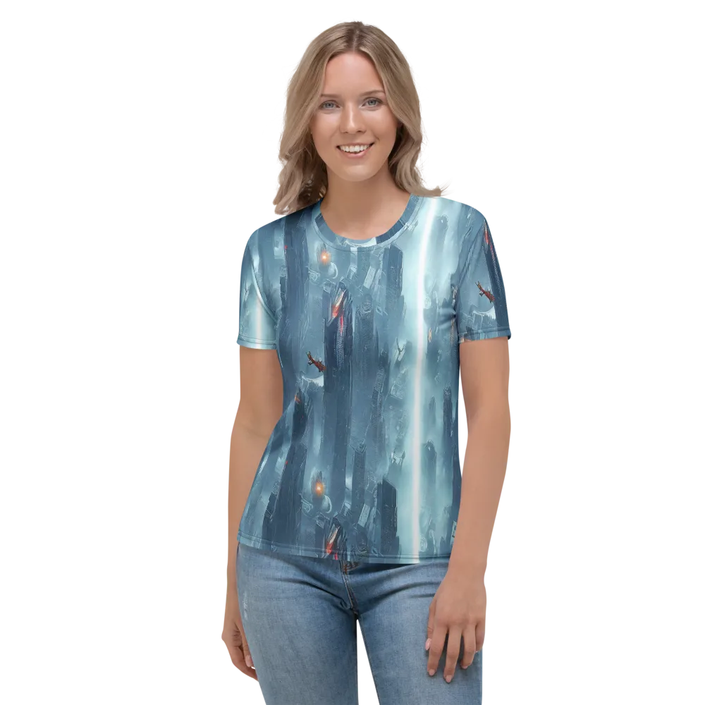 Neon Frostline on Women's Crew Neck T-Shirt — Front