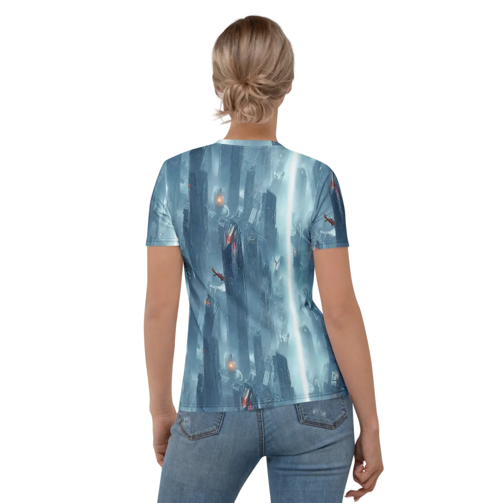 Neon Frostline on Women's Crew Neck T-Shirt — Back