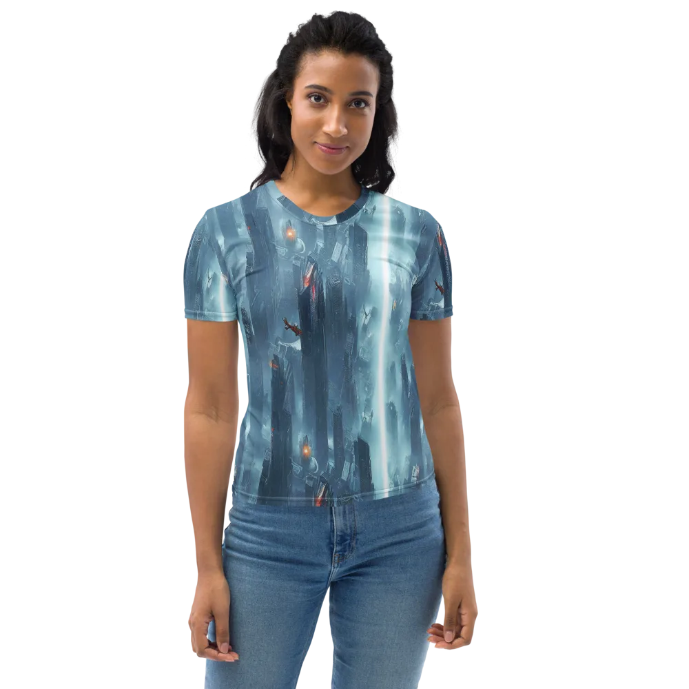 Neon Frostline on Women's Crew Neck T-Shirt — Front