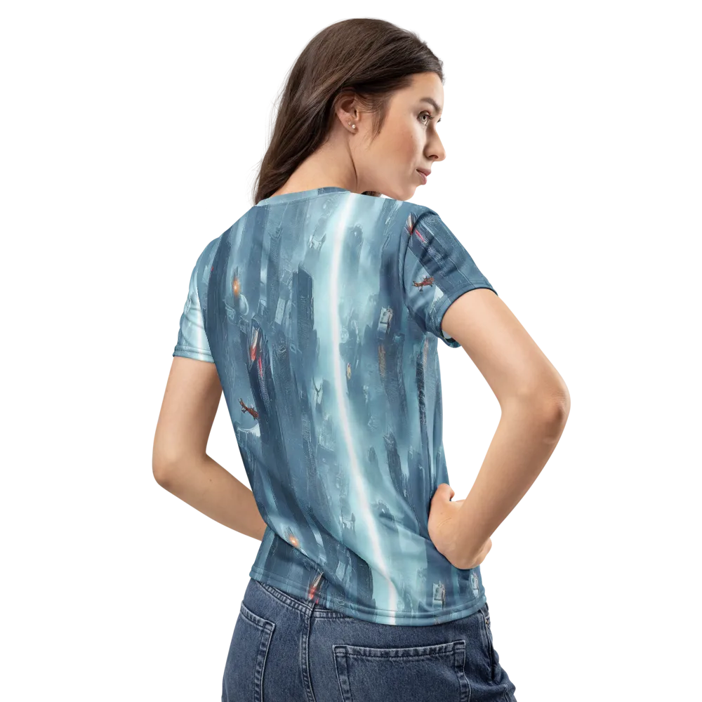 Neon Frostline on Women's Crew Neck T-Shirt — Back