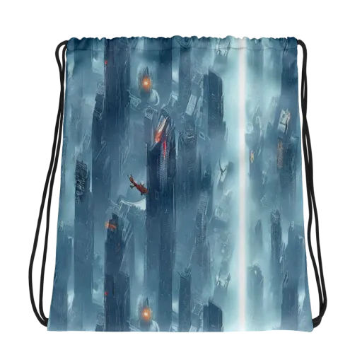 Neon Frostline on a Drawstring Bag