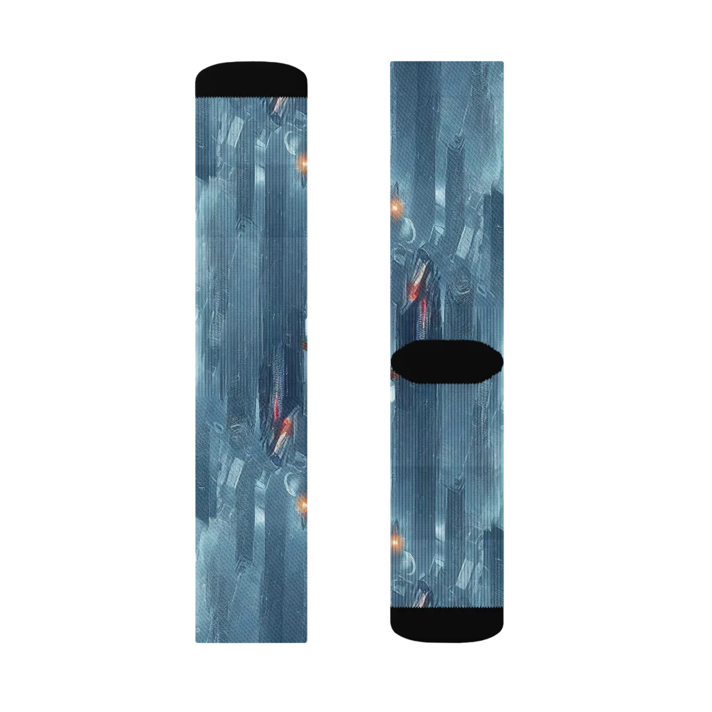 Neon Frostline on Socks — Left Sock