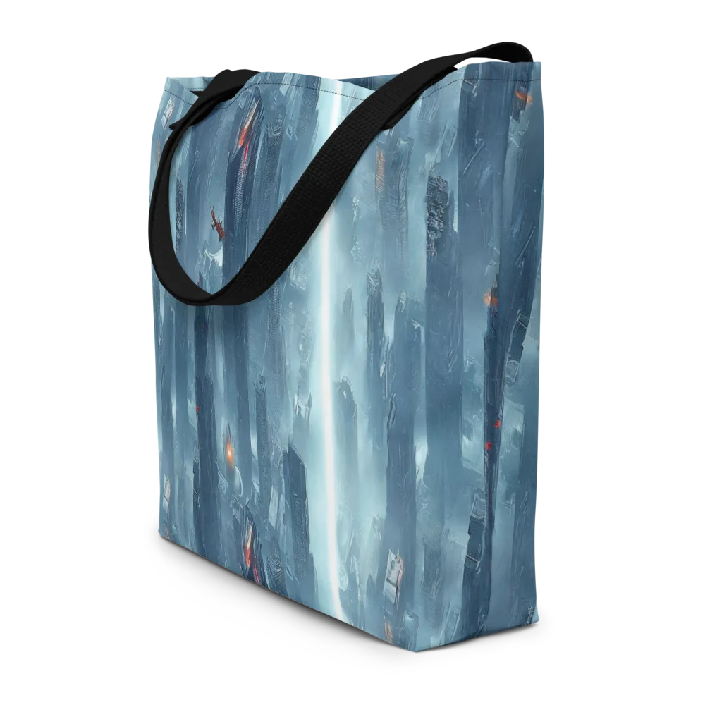 Neon Frostline on Large Tote Bag W/ Pocket — Front