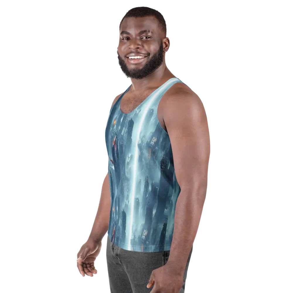 Neon Frostline on Men's Tank Top — Left Front
