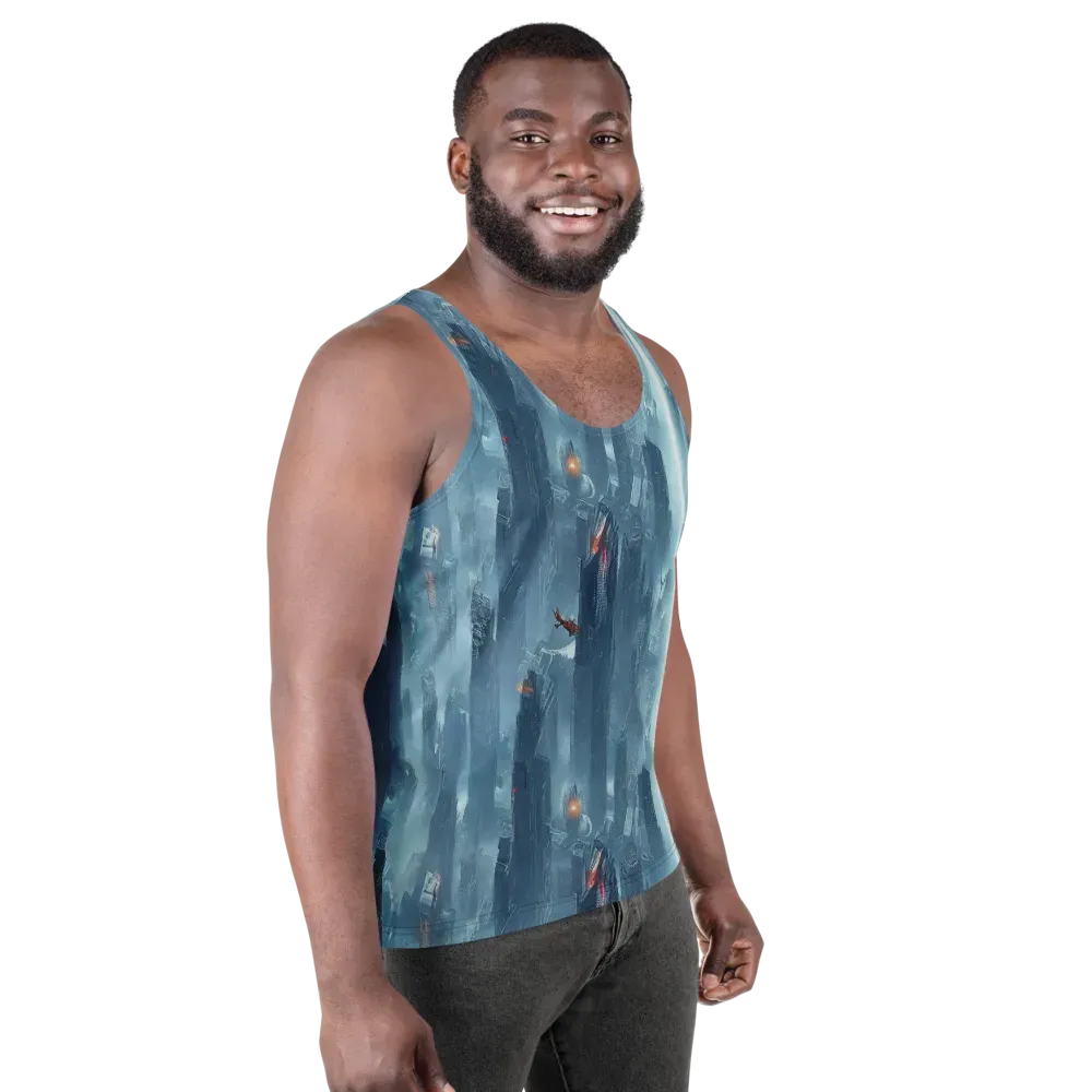 Neon Frostline on Men's Tank Top — Right Front