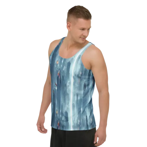 Neon Frostline on a Men's Tank Top