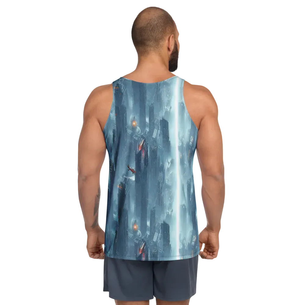 Neon Frostline on Men's Tank Top — Back