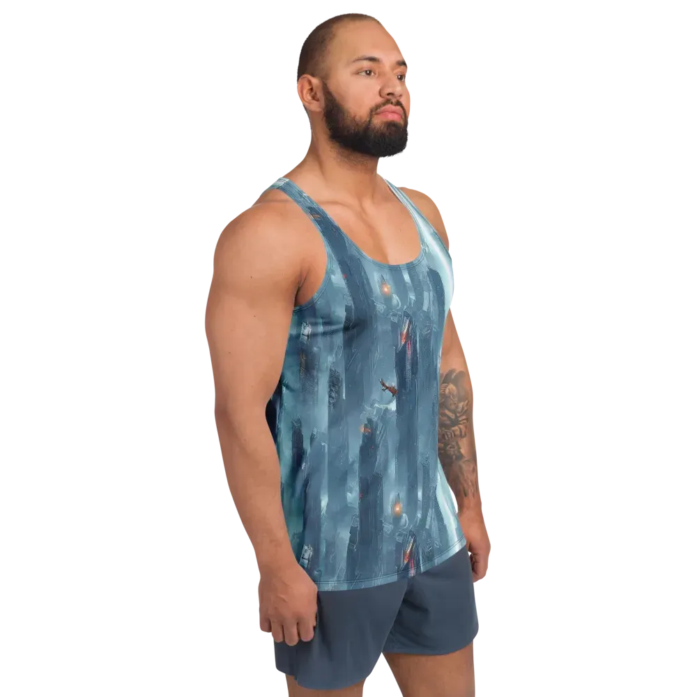 Neon Frostline on Men's Tank Top — Right Front