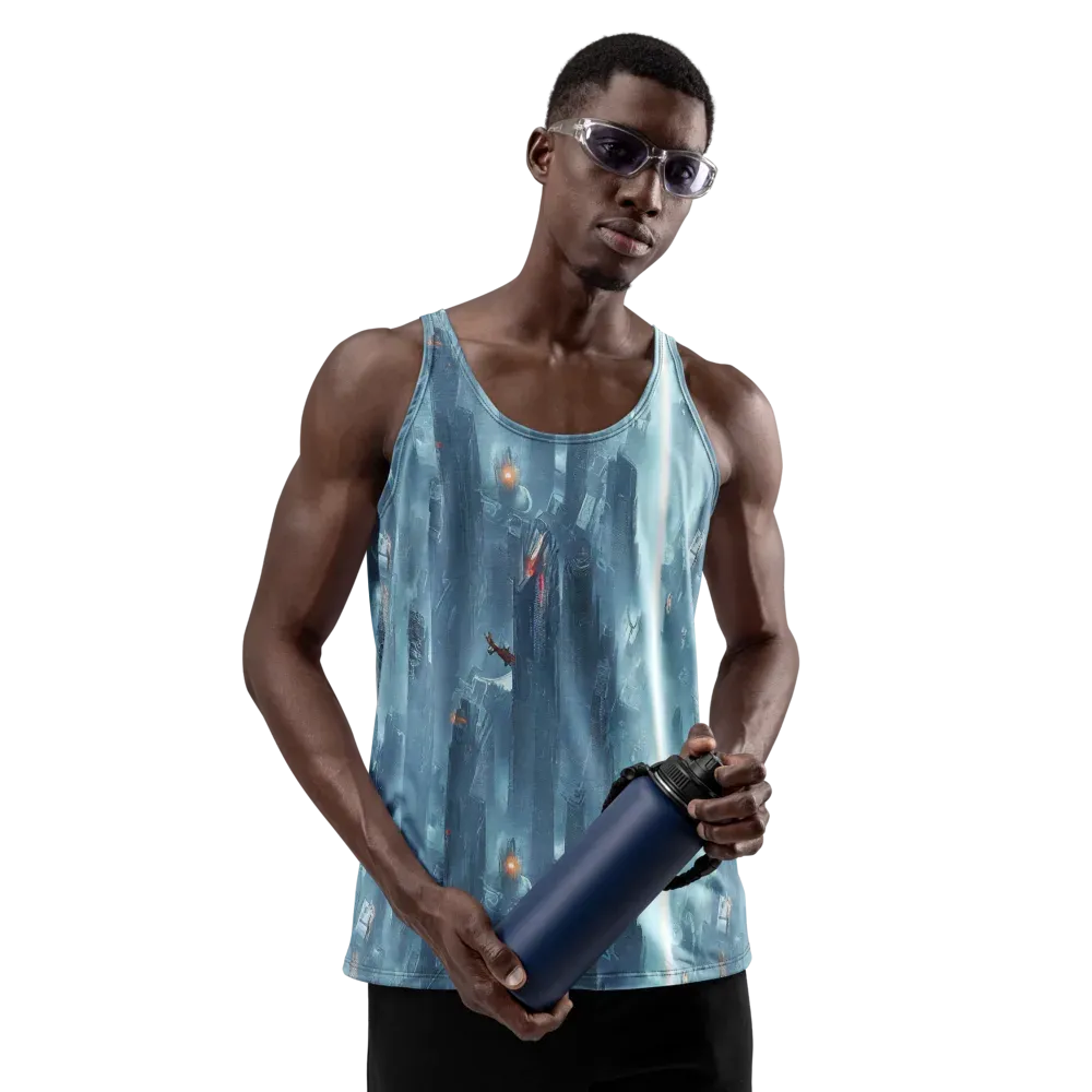 Neon Frostline on Men's Tank Top — Front