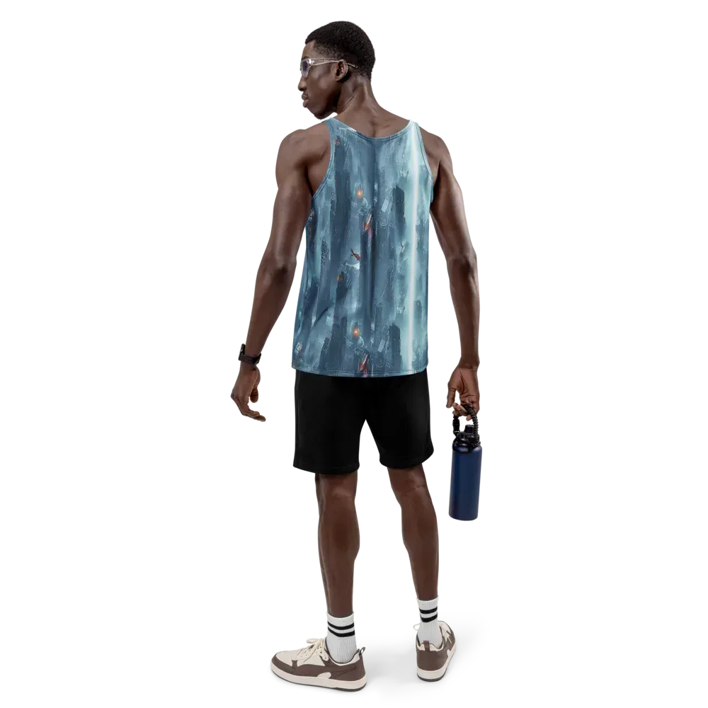 Neon Frostline on Men's Tank Top — Back