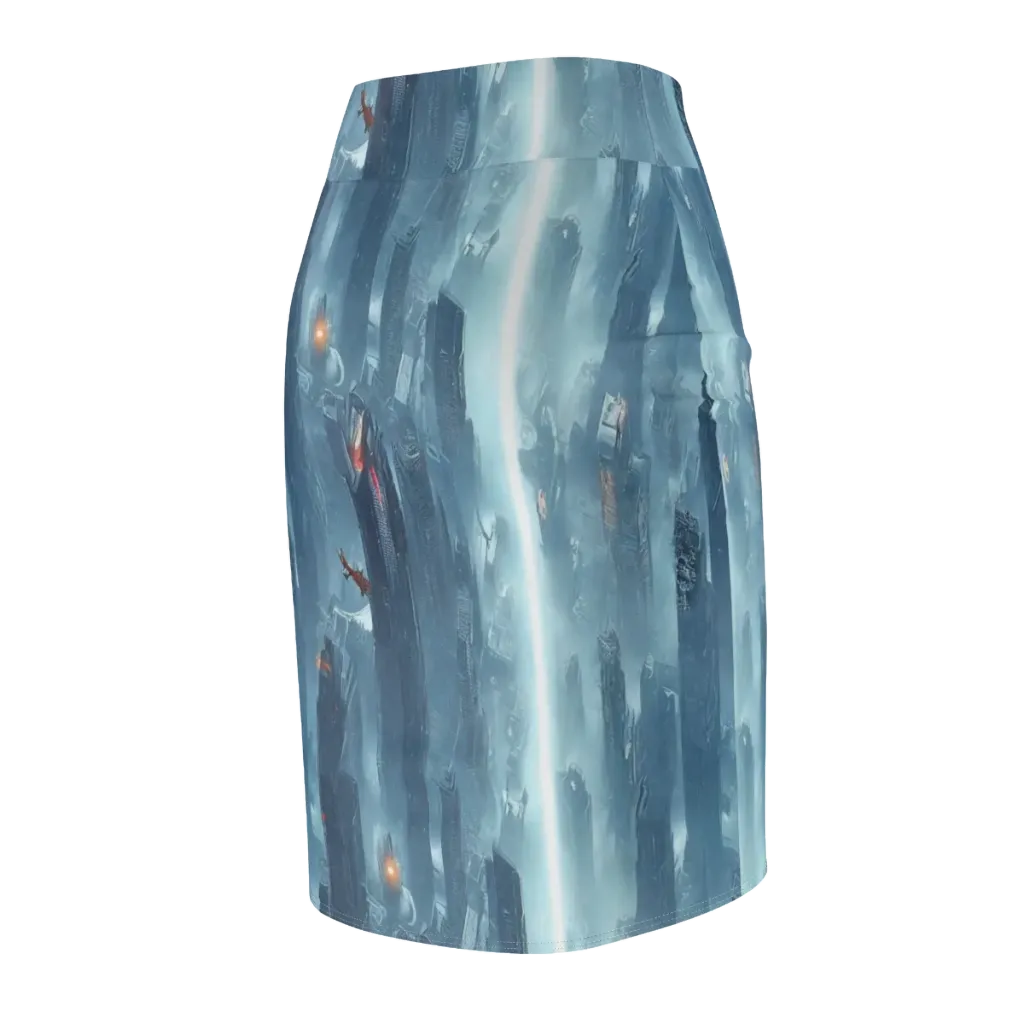 Neon Frostline on Pencil Skirt — Back Side
