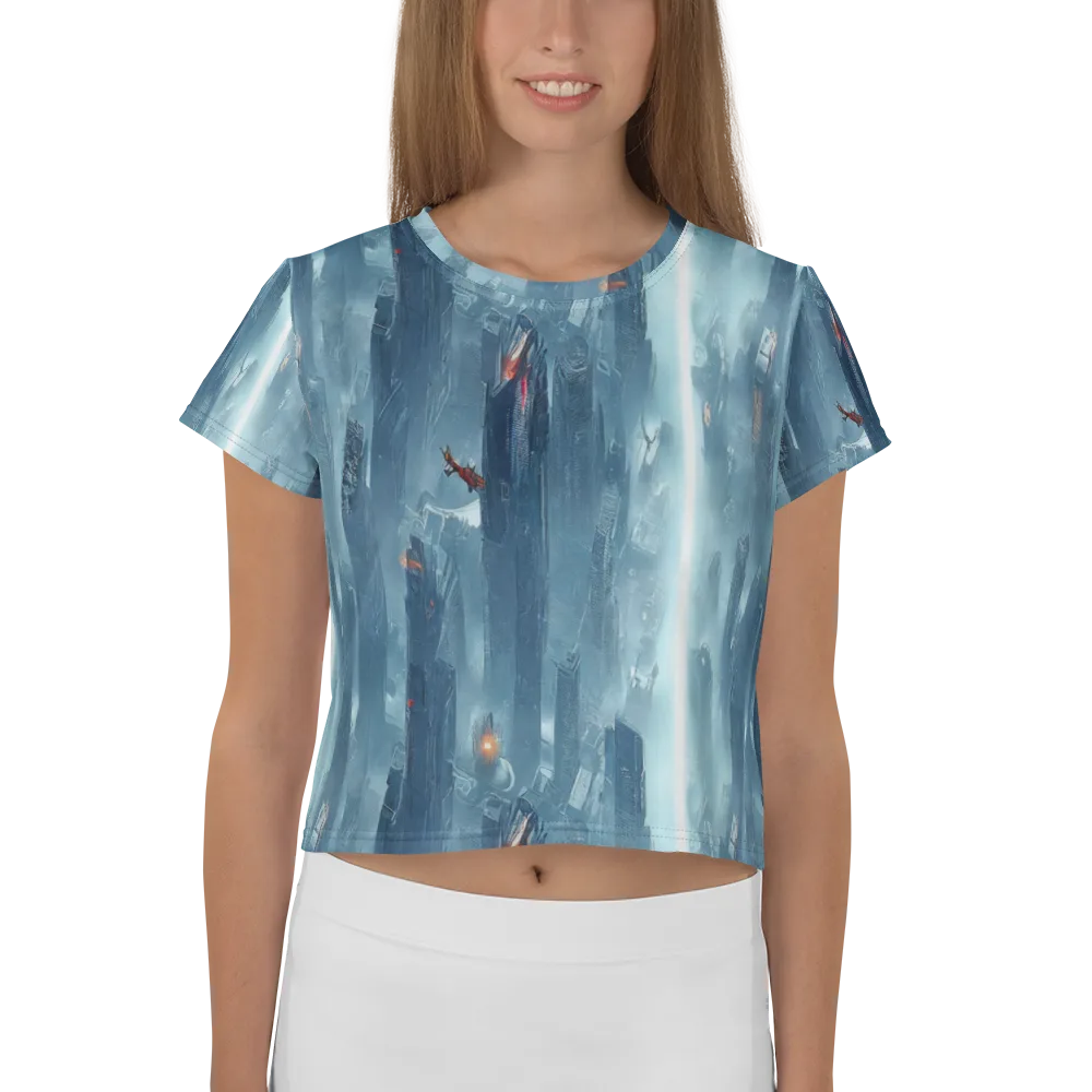 Neon Frostline on Crop Tee — Front